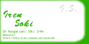iren soki business card