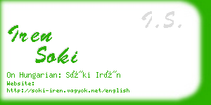 iren soki business card